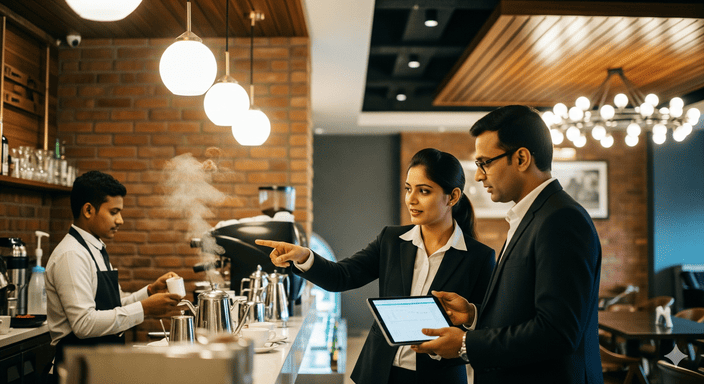 MenuMitra Cafe Management - Cafe-Focused Solutions with specialized tools for coffee shops and cafe operations