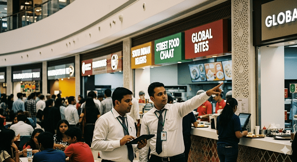 MenuMitra Food Court Management - Multi-Vendor Coordination with centralized management for food court operations